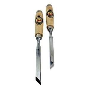 Two Cherries 500-1912 Pair of 12mm Two Cherries Skew Bevel Wood Chisels by Two Cherries