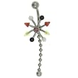 Sunburst Bead Chain Dangle Belly Navel Ring Body Jewelry