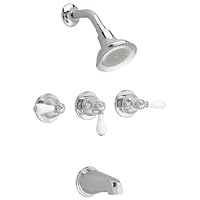 American Standard 7225.713.002 Hampton 3-Handle Tub and Shower Set, Polished Chrome