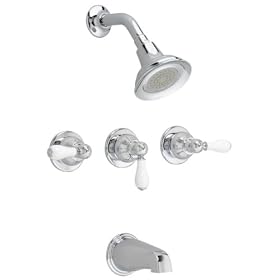 American Standard 7225.713.002 Hampton 3-Handle Tub and Shower Set, Polished Chrome