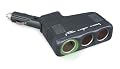 12V, 3 Outlet Platinum Series Fused Cigarette Lighter Adapter w/90¿ Swivel