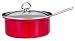 Chantal Enamel-On-Steel 3-Quart Saucepan with Tempered Glass Lid, Red