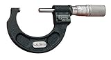Starrett T216XFL-2 Digital Micrometer, 2, .0001 Grad, Carbide Faces, Friction Thimble, Lock Nut