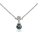 Eve's Addiction Black Tahitian South Sea Pearl Necklace with CZ Flower