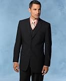 Alfani Three-Button Black Wool Blazer