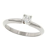 .32cttw Round 4-Prg Diamond Solitaire Ring Egl G-H/si3