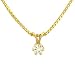 0.25ct Diamond Pendant in Gold Mounting w Box Chain