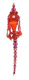 Red & Purple Bead Finial Christmas Ornament