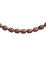 14k 7.5mm Chocolate Freshwater Cultured Pearl Necklace
