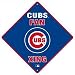 MLB Baseball 12" x 12" Metal Fan Xing Sign - Chicago Cubs