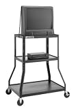 Da-Lite Assembled 49 High UL Listed Adjustable Projector Cart with 20 x 30 Shelf and Electrical Assembly