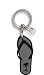 Black Palm Tree Flip Flop Plastisol Key Chain