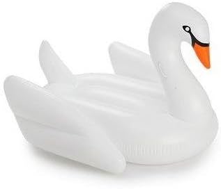LXTTECH Giant Inflatable white Swan Pool Float 76" (190cm) - Outdoor Swimming Inflatable Pool Toy For Adults &amp; Kids - Cool Fun Blow Up Gold Float Toy