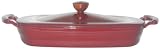 Lafont 4-Quart Oval Au Gratin with Cover, Burgundy