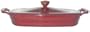 Lafont 4-Quart Oval Au Gratin with Cover, Burgundy