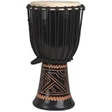 Toca Synergy Hand-Carved Rope Djembe, Black 24X12 Inches
