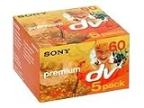 Sony DVM60 DV60 Mini DV Tapes for camcorder - Pack 5