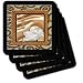 Happy New Year in Chinese, Lotus Flower - Set Of 8 Coasters - Soft