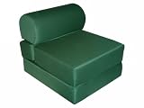 Studio Chair Sleeper Jr. Twin 28" Hunter Green Poly Cotton By Elite Furniture
