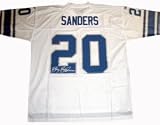 Barry Sanders Autographed/Hand Signed Detroit Lions White Reebok Gridiron Jersey