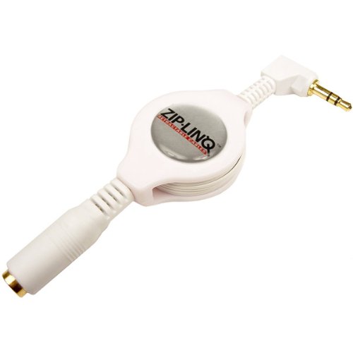 Cables Unlimited ZIP-AUDIO-CD4W ZipLinq Retractable 3.5mm Audio Extension Cable (White)