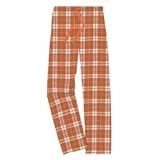 Youth Burnt Orange White Flannel Tie Cord Plants, Unisex Sizes