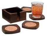 J.K. Adams CSTR-SET Set of four Cheuk Coasters in Holder