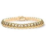 14KT Polished Domed 7 Bracelet