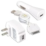 3 in 1 Car Travel Charger + Data Cable + Home Wall Charger for iPod iPhone 3G