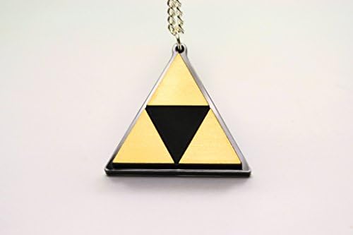 Zelda Triforce Necklace -Laser Engraved Silver or Gold Acrylic - Limited Time Sale Price