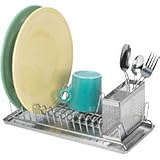 Polder 6115-75 Compact Stainless-Steel Dish Rack with Utensil Holder