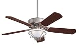Emerson Ceiling Fans CF759BS Designer Remote Fan - Brushed Steel Indoor Fan 52" w LK31BS Light