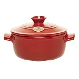 1.9 Quart Flame Round Glossy Stew Pot in Red