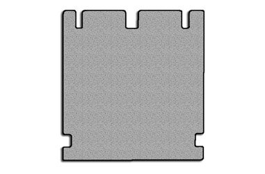 Cadillac Escalade ESV Touring Carpeted Custom-Fit Floor Mats - 3rd row DOWN position Cargo - Maroon (2007 2008 2009 2010 2011 07 08 09 10 11)