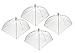 Bekith Set of 4 Pop Up Mesh Screen Food Cover Tents White - Keep Out Flies, Bugs, Mosquitos - Reusable (12 inch)