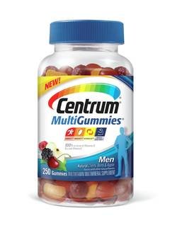 Centrum Men MultiGummies Multivitamin/Multimineral Supplement (Natural Cherry, Berry, & Apple Flavor, 250-Count Gummies) f