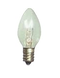 Club Pack of 300 Transparent Clear Twinkle C7 Replacement Christmas Light Bulbs