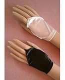 Shiny Satin Stretch Spandex Elastic Wrist Shortie Mitt Bridal Wedding Formal Prom Gloves