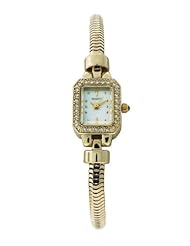 Elgin EG013 Womens Gold Plated Mother of Pearl Austrian Crystal Adjustable Watch