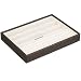 Medium Brown Cream Stacker Jewellery Box Tray - Ring Hold Section
