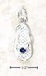 Sterling Silver September CZ Birthstone Flip Flop Charm