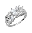 Sterling Silver Engagement Ring with Cubic Zirconia - Size: 6-9