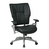 Office Star Products Space 3900 Series Deluxe Leather Chair, Black 3900 / OSP3900