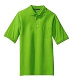 Port Authority - Silk Touch Pique Knit Sport Shirt with Pocket Lime-5XL