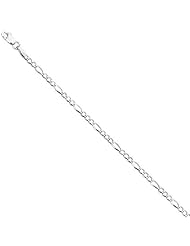 .925 Sterling Silver Figaro Chain Necklace 22" 2.3mm