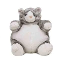 GREY TABBY CAT PLUMPEE PLUSH TOY 9"