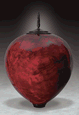 Wood Cremation Urn: Tall Redwood Burl Vessel