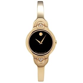Movado Women's Kara Diamond Accented Bangle Bracelet Watch #0605490