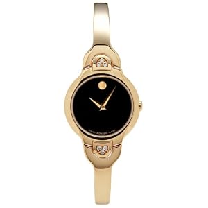 Movado Women's Kara Diamond Accented Bangle Bracelet Watch #0605490