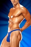 Male Power Electric Blue Racy Bong Thong For Him!